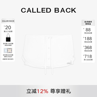 Called Back休闲短裤女2025夏季新款低腰抽绳纽扣衬衫式短裙裤