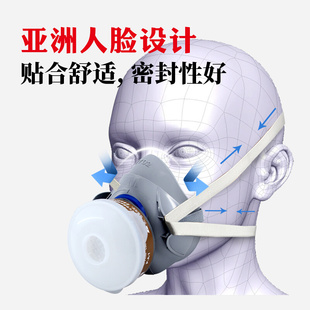 。3M7702硅胶防毒面具防尘防毒面罩喷漆专用防有机气体工业粉尘面