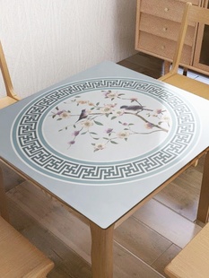 中式正方形八仙桌桌垫防水防油防烫免洗实木茶几桌布PVC客厅家用