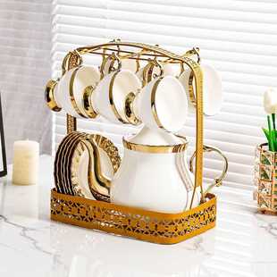 欧式陶瓷咖啡杯碟套装高档轻奢小奢华下午茶具简约精致杯子办公室