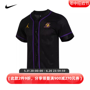 Nike耐克2023新款男子洛杉矶湖人队DRI-FI篮球短袖T恤DR2407-010