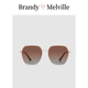 Brandy Melville BM墨镜2024新款太阳眼镜男女同款细边落日色墨镜