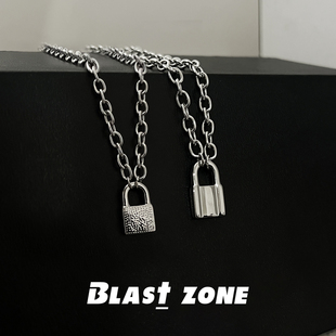 BLAST ZONE 钛钢锁项链男小众设计冷淡风银色个性简约毛衣链女