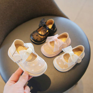 夏季女宝宝鞋子1一2岁小童公主软底学步鞋春秋镂空透气婴儿半凉鞋