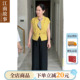 JIANGNAN STORY/江南故事中老年妈妈装夏季时尚丝巾V领上衣套装