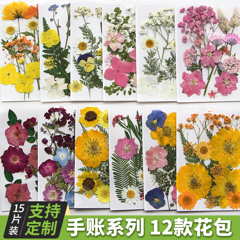 手账系列混合干花diy材料天然真花植物标本押花滴胶相框书签压花