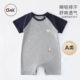 Oak mont婴儿连体衣洋气夏装宝宝衣服新生儿薄款短袖排汗速干哈衣