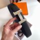 男士皮带真皮奢侈品H家高档头层牛皮腰带大牌不锈钢平滑扣腰带HCL