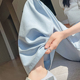 FN【百人验货】白色醋酸肌理感奶芙山本裤慵懒高腰垂感冰丝阔腿裤
