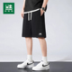木林森休闲短裤男士夏季宽松直筒重磅运动裤子美式纯色百搭五分裤