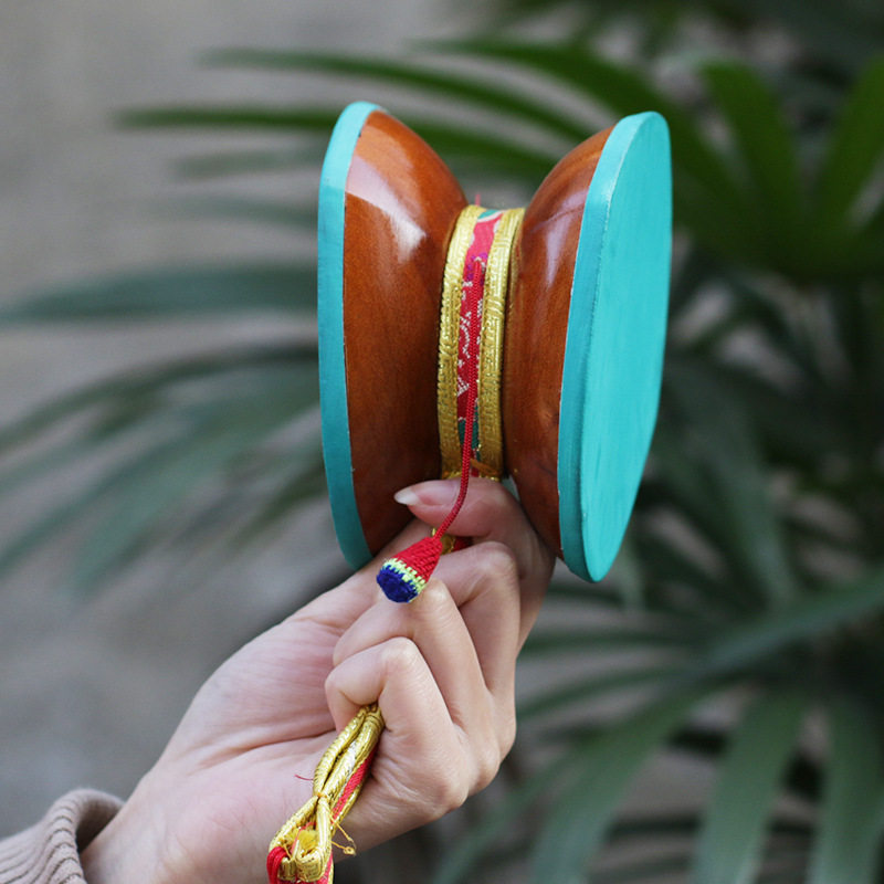 天猫定制西藏佛教用品尼泊尔手工法鼓实木嘎巴拉鼓密宗法器——tsang