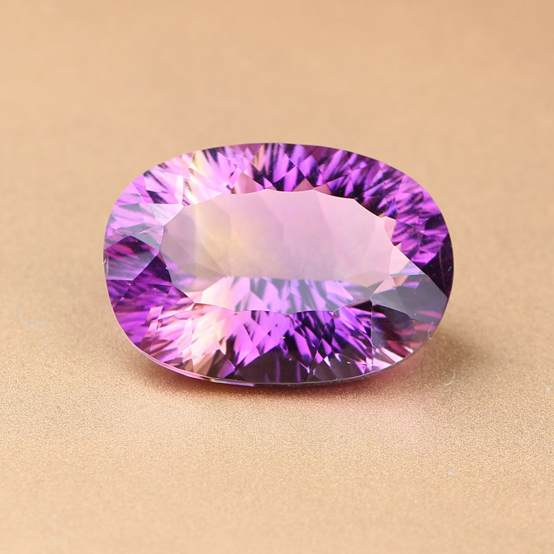 19.91ct 全净体 天然极品巴西紫黄晶裸石戒面 吊坠 切割一流