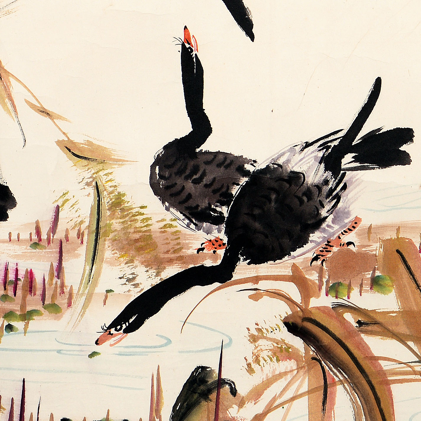 郑克明《芦雁》