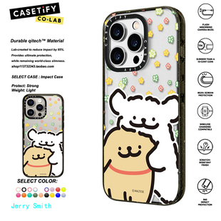 香港代购 CASETiFY  Maltese Bigface线条小狗  适用iphone15/14/13/12/11Pro/Max手机壳