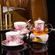 高级感花茶壶养生壶下午茶具套装 欧式陶瓷咖啡杯碟勺2人多人套装