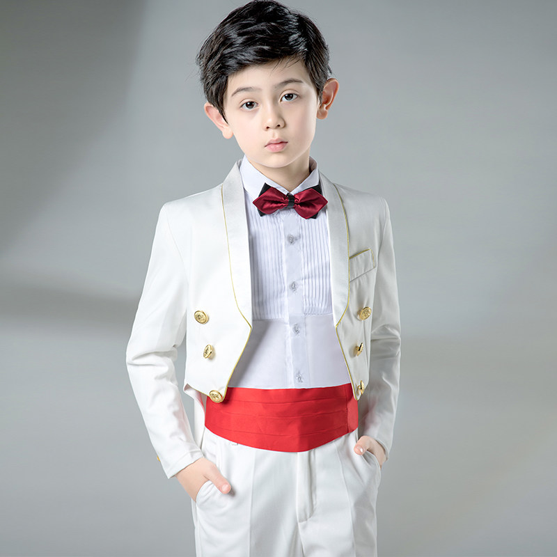 儿童西服男小西装演出服白色优惠专场
