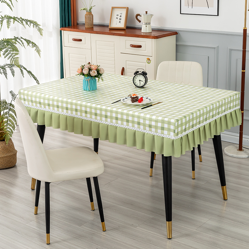 免洗餐桌布家用布艺长方形台布防水田园桌布简约北欧茶几布盖巾