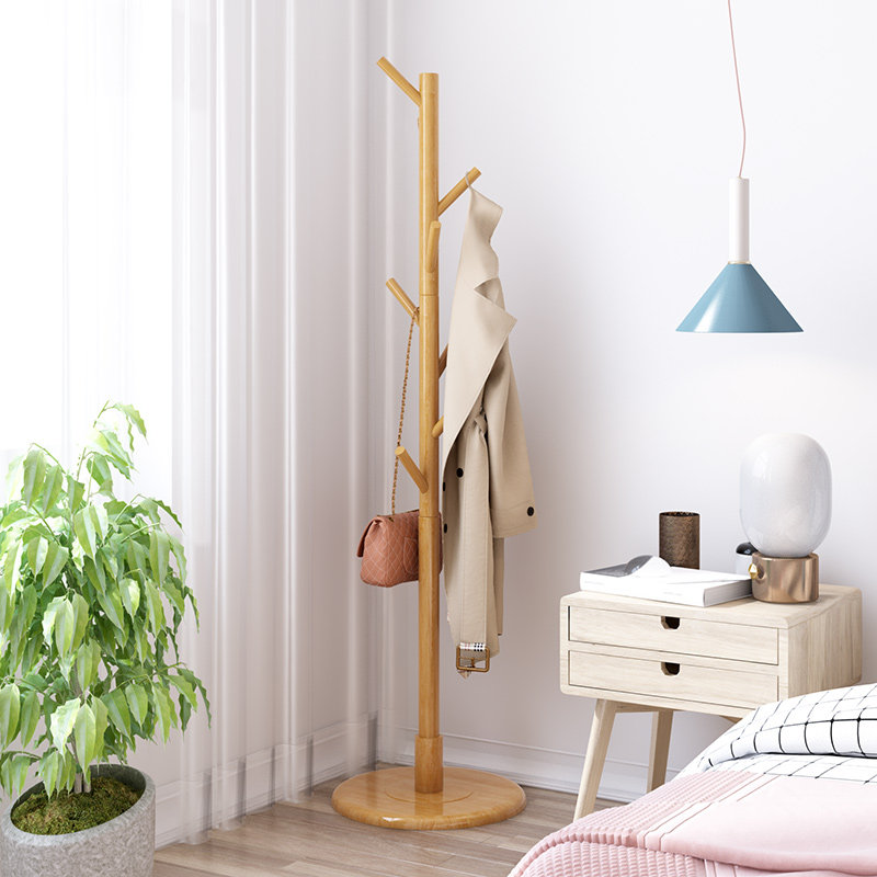 挂衣架落地卧室家用房间床边挂放衣服神器置物架子宿舍简易衣帽架