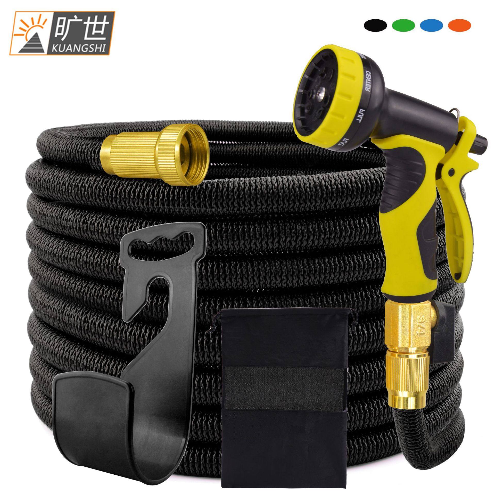 旷世定制多倍花园软管园林洗车清洁膨胀软管伸缩乳胶铜接头水管