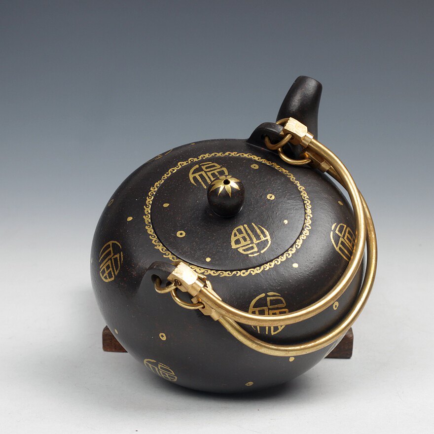 稀有龙血砂 著名陶艺家 王小兵 《描金蛋包》