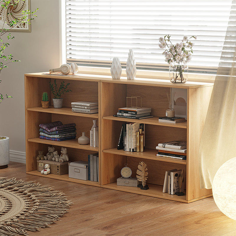 书架置物柜客厅靠墙儿童收纳小柜子储物柜矮书柜组合装置物架落地