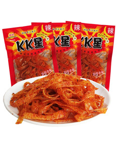 KK星辣条吃得乐超辣qq仔怀旧 辣片小时候的味道 小零食解馋辣的