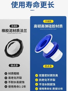 马桶法兰密封圈防臭加厚垫圈通用型坐便器硅胶加长老式75mm-110mm