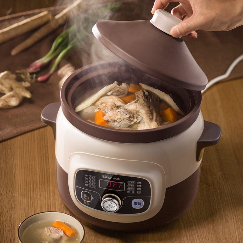 小熊紫砂锅炖锅全自动家用电炖盅陶瓷煲汤锅瓦罐煨汤小瓦罐小汤盅