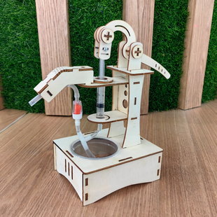 学生科学实验手压水机科技小制作diy杠杆压抽水模型材料stem教具