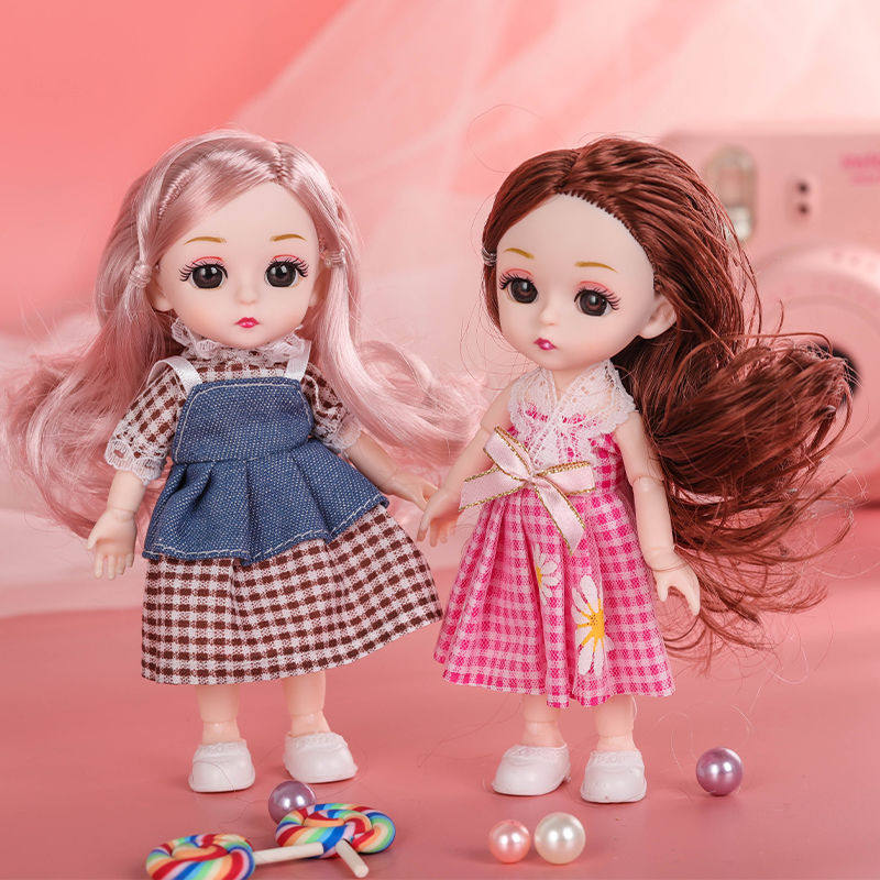 漂亮萝莉17厘米左右可爱萌娃小公主草莓花裙金发公主儿儿童玩具