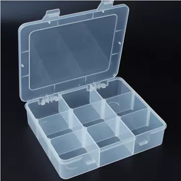 透明9格塑料盒 电子零件盒 多功能收纳盒 可分格活动隔板元件盒