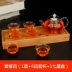 Bộ ấm trà nhỏ màu đen ấm trà thủy tinh sản xuất bộ lọc bằng thép không gỉ lọc nhỏ ấm trà kung fu bộ - Trà sứ