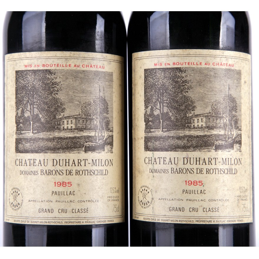 4瓶1985年都夏美隆庄园正牌chateau duhart-milon-rothschild