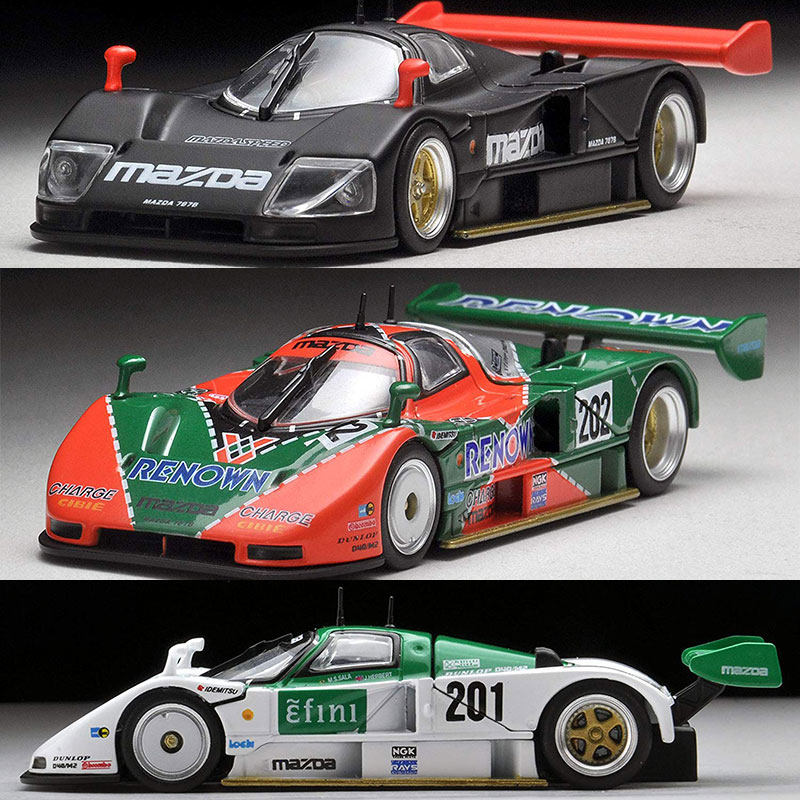 日本tomytec合金汽车模型 tlv安菲尼马自达787b拉力赛车收藏1:64