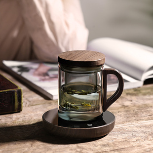玻璃泡茶杯男款个人专用高档茶道杯茶水分离杯办公室杯子2023新款