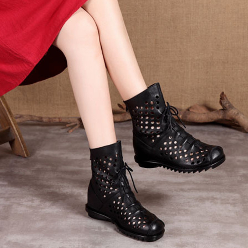 summer Riding boots lady genuine leather Gaobang Punch holes reverent Bootie children Paige cowhide Hollow Mesh Cool bootsin the Women's Shoes, Boots category - from Buy2taobao.com to provide professional Taobao agent buy service