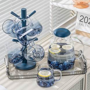 定制轻奢水杯水具套装玻璃家用家庭现代喝水杯子客厅待客杯具水壶