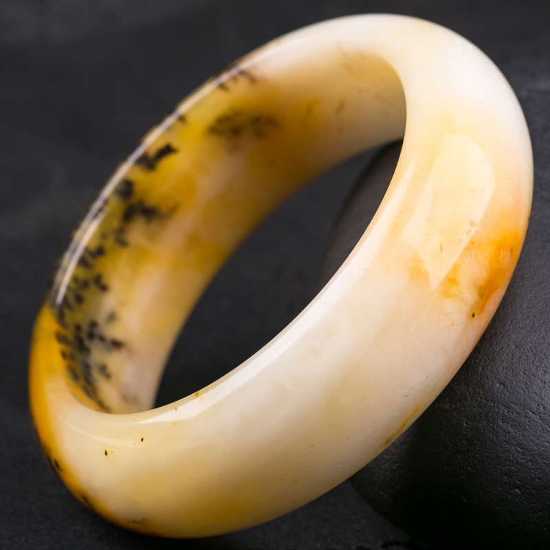 圈口:60mm 100.3g 云南黄龙玉 草花料手镯