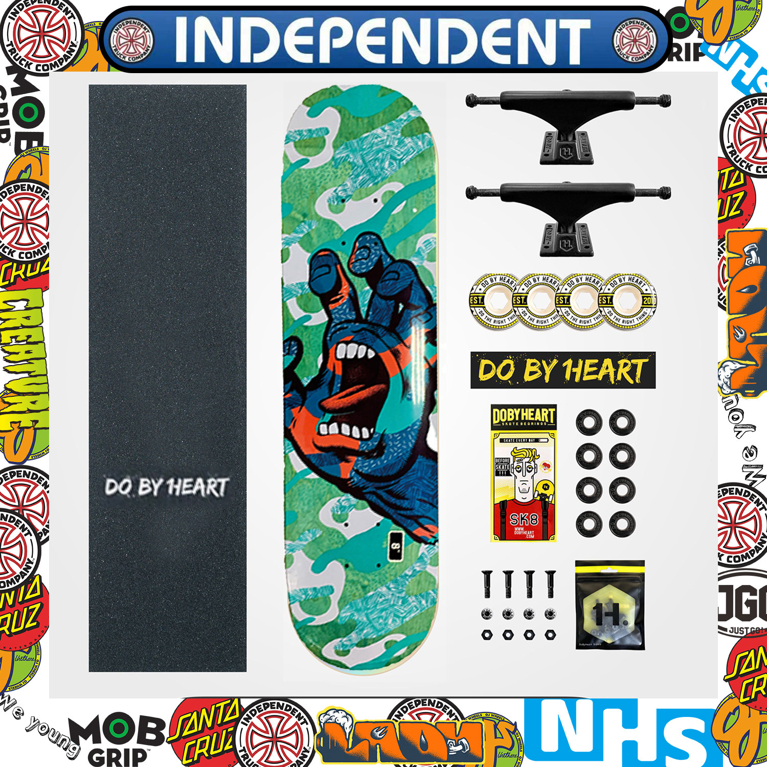 santa cruz专业双翘滑板板面整板四轮短板