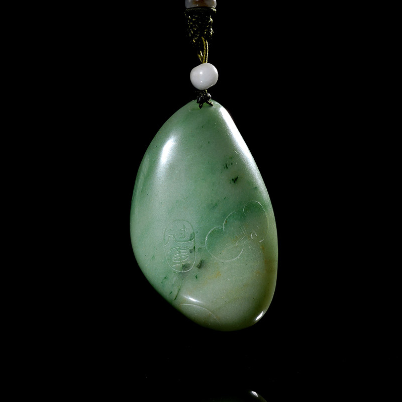 国家级玉雕大师王冠军 密玉俏色雕刻 手把件 财神(fy14)