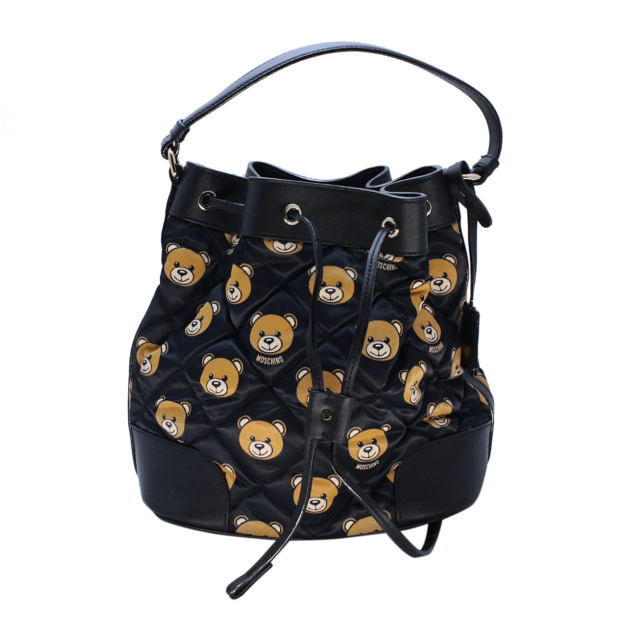 [9.9新]莫斯奇诺moschino黑色女士羽绒棉桶包0729