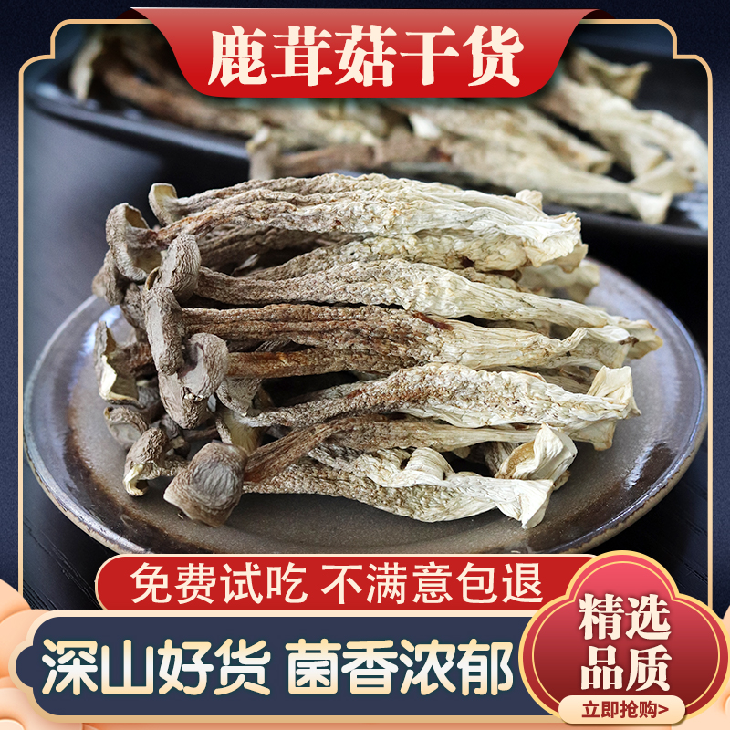 鹿茸菇干货精选野生特级云南特产野生菌脆脆菇煲汤食材袋装500g