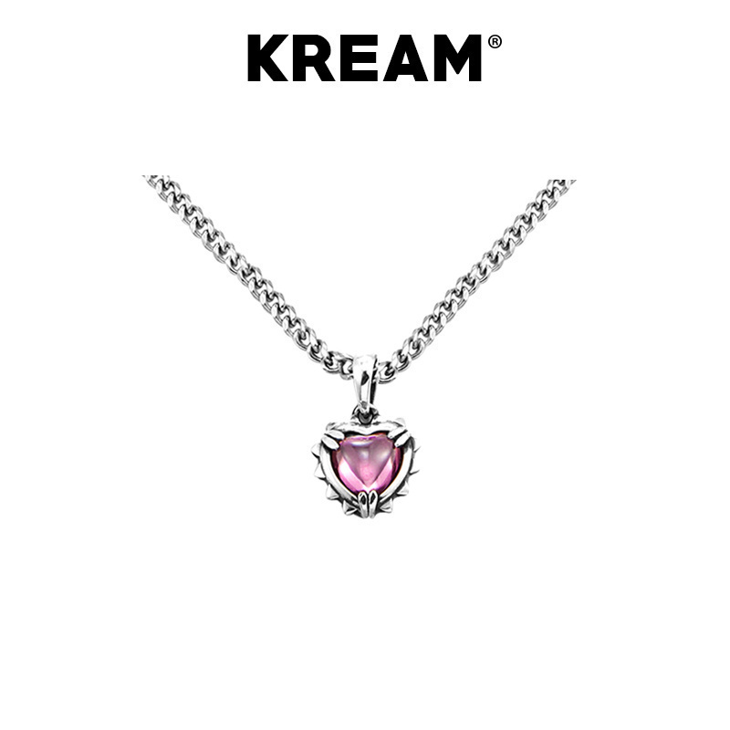 KREAM s925 纯银爱心粉宝