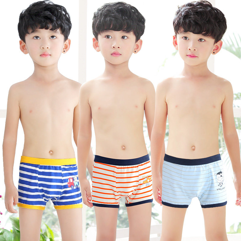 儿童内裤男纯棉平角裤初中学生四角裤中大童小男孩短裤头男童内裤