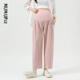 【新品】孕妇裤夏季薄款外穿粉色哈伦裤小个子纯棉2024新款托腹裤