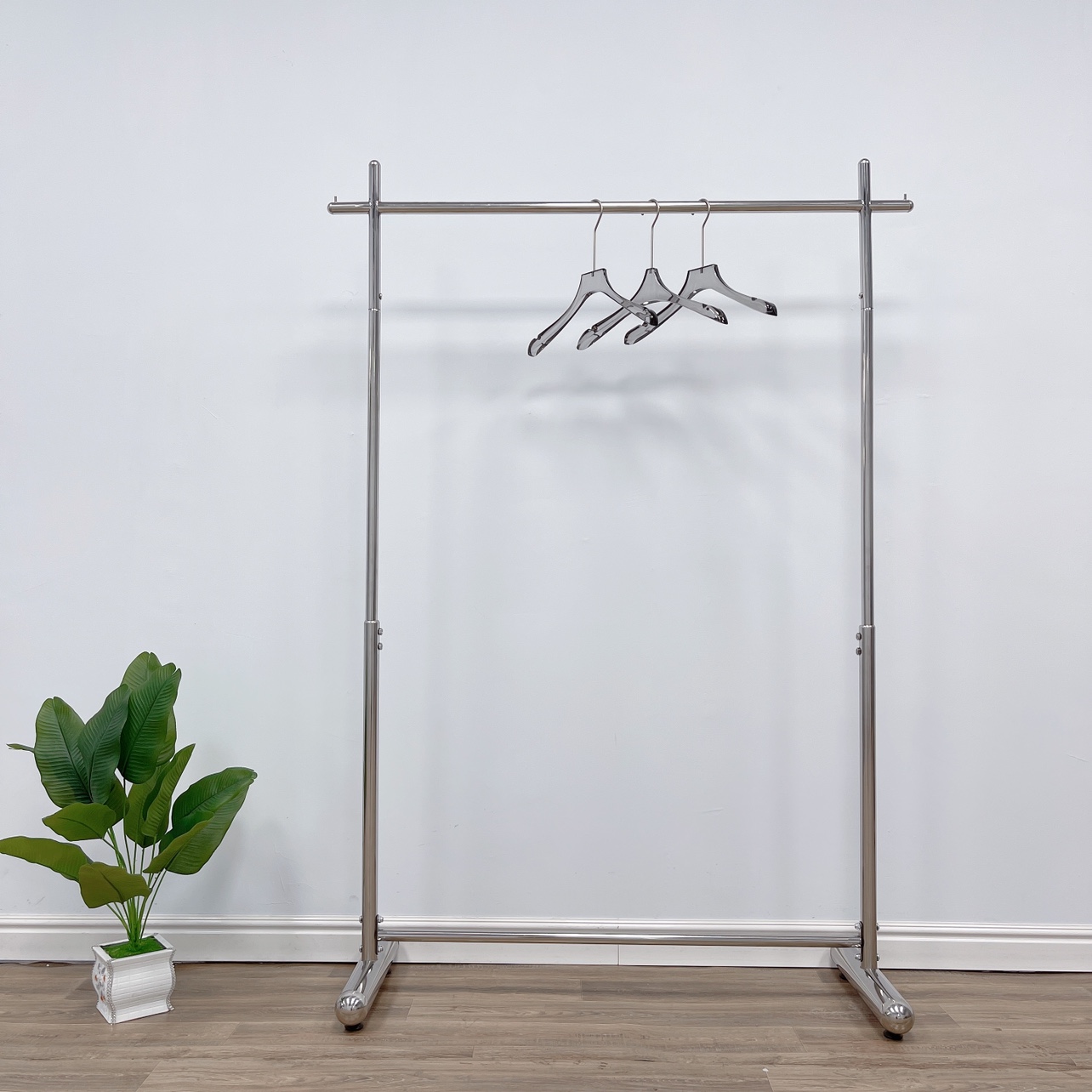 服装店展示架不锈钢落地式挂衣架女装童装银色陈列中岛架简约货架