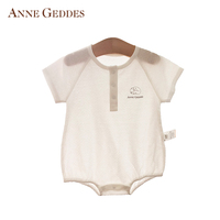 美国新生婴儿包屁衣夏装薄款纯棉连体衣宝宝夏季衣服短袖三角哈衣