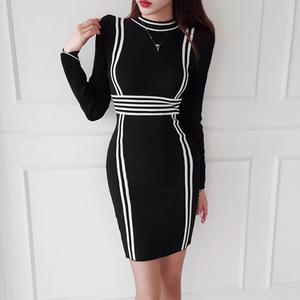 Bottom wrap skirt sweater dress women