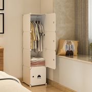 Single small wardrobe simple assembly bedroom rental dormitory with small space-saving small storage storage cabinet