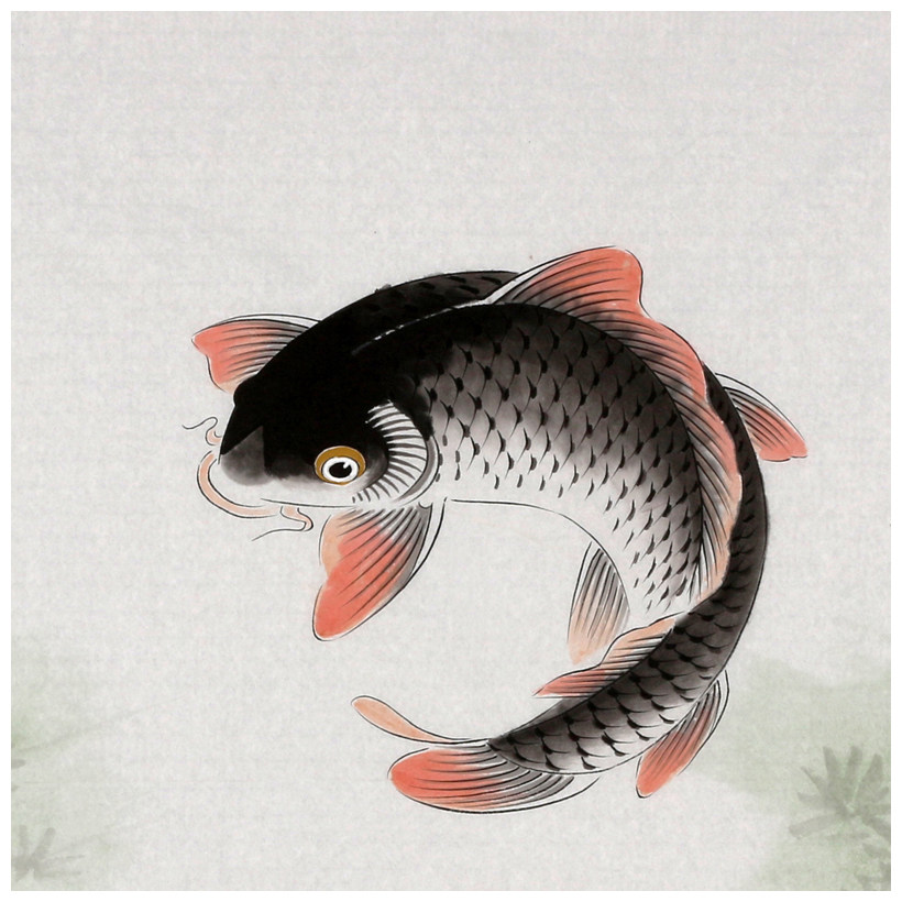 迟明《鲤跃龙门》林散之嫡传弟子 画鱼高手 九十三岁画家